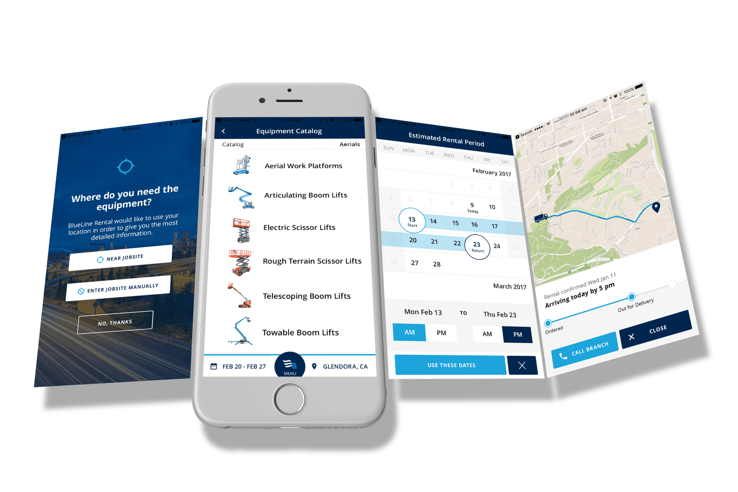 BlueLine Rental mobile customer app