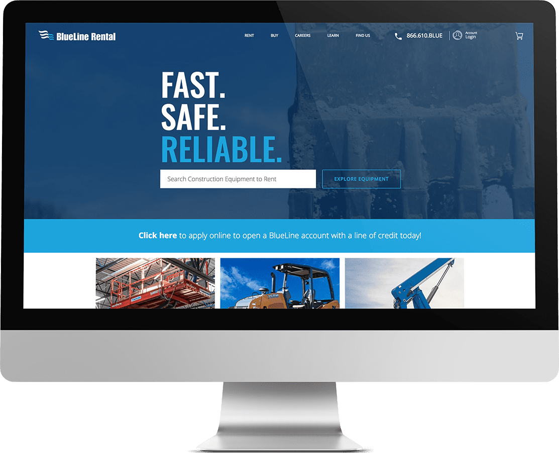BlueLine Rental desktop customer app