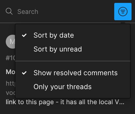 figma comments filter search