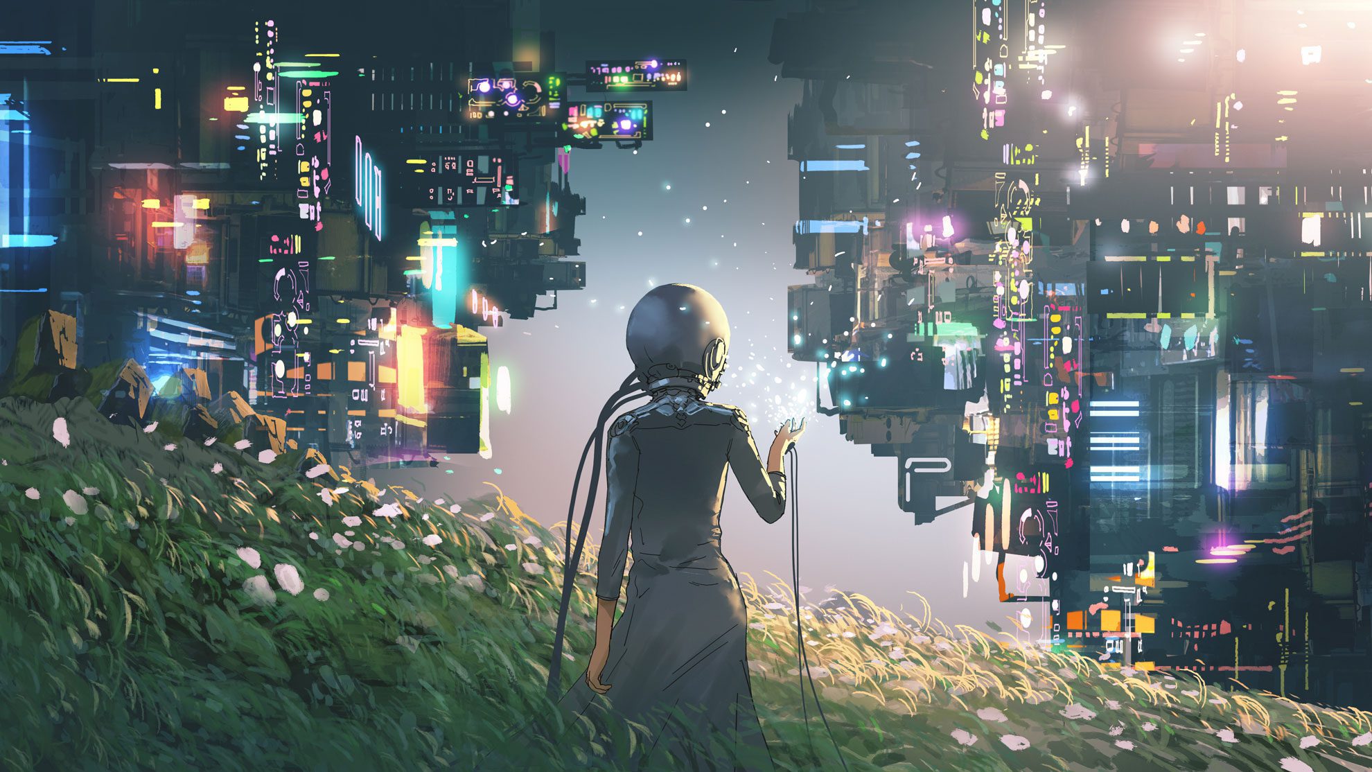 Futurist girl video game Skyrocket