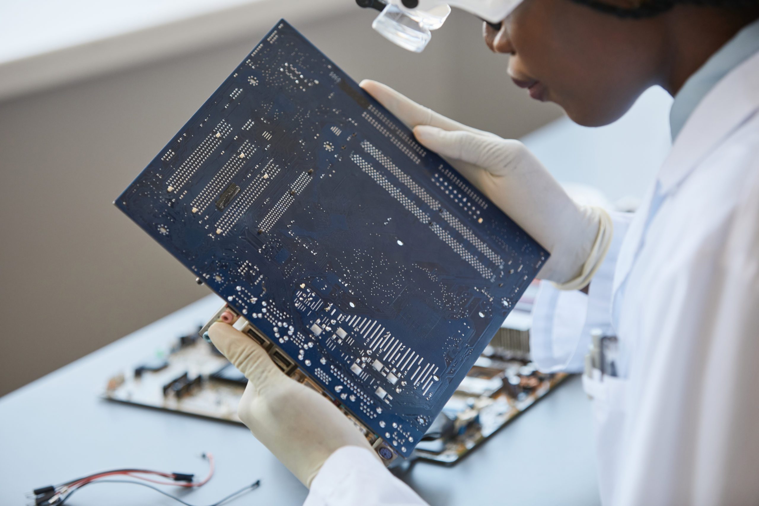Inspecting Tech Parts in Lab Skyrocket