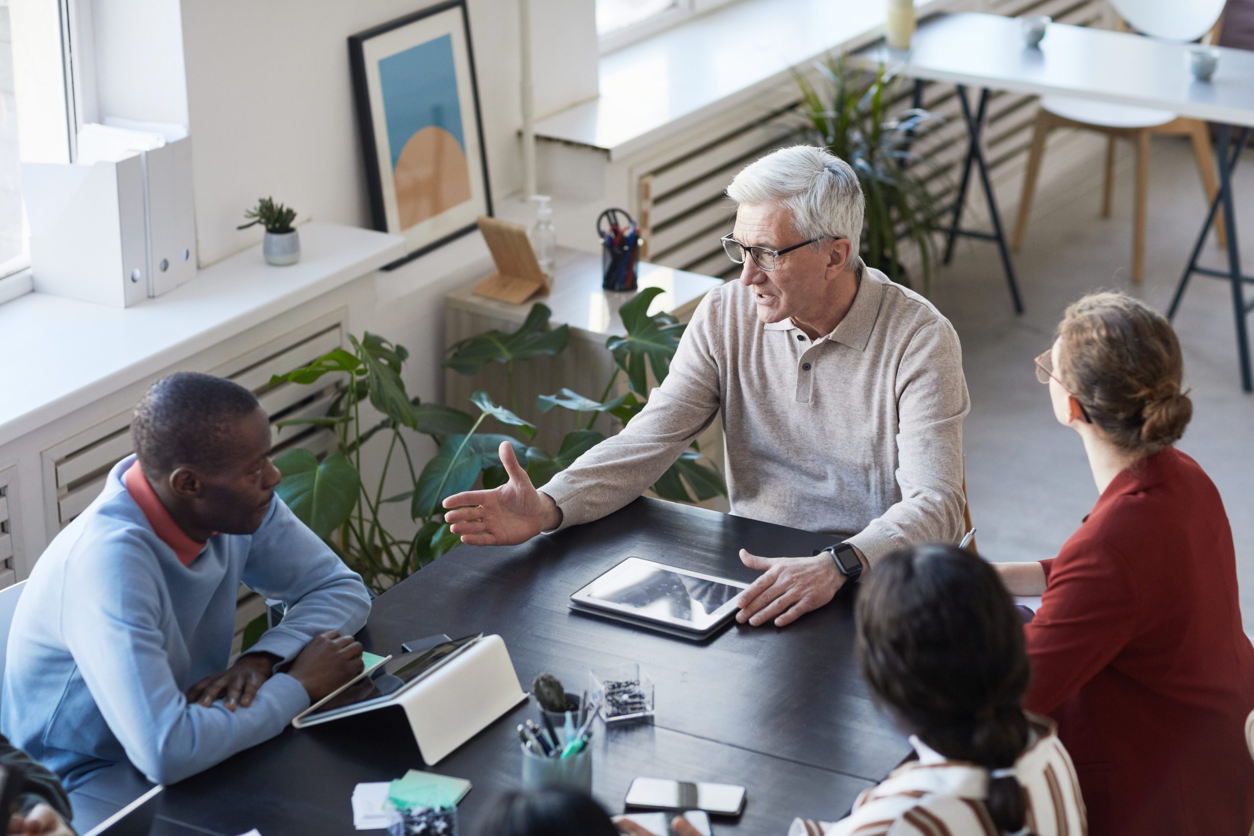 Senior Business Leader in Meeting Skyrocket