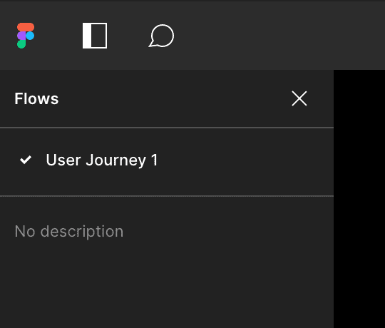 Figma flow panel Figma view options